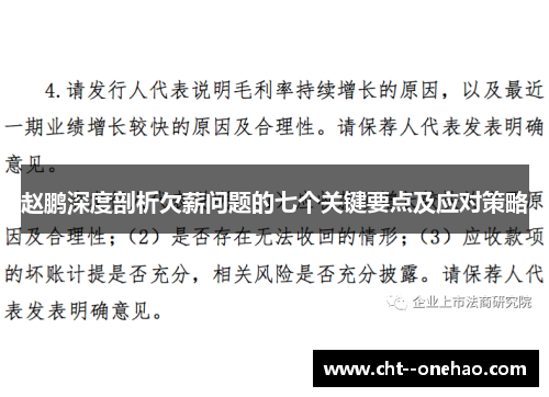 赵鹏深度剖析欠薪问题的七个关键要点及应对策略 赵鹏深度剖析欠薪问题的七个关键要点及应对策略